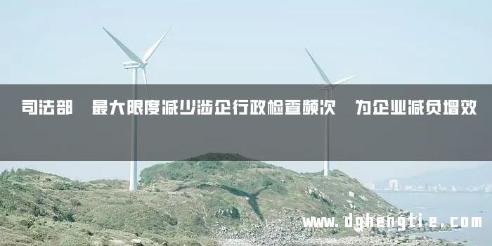 司法部 最大限度减少涉企行政检查频次 为企业减负增效